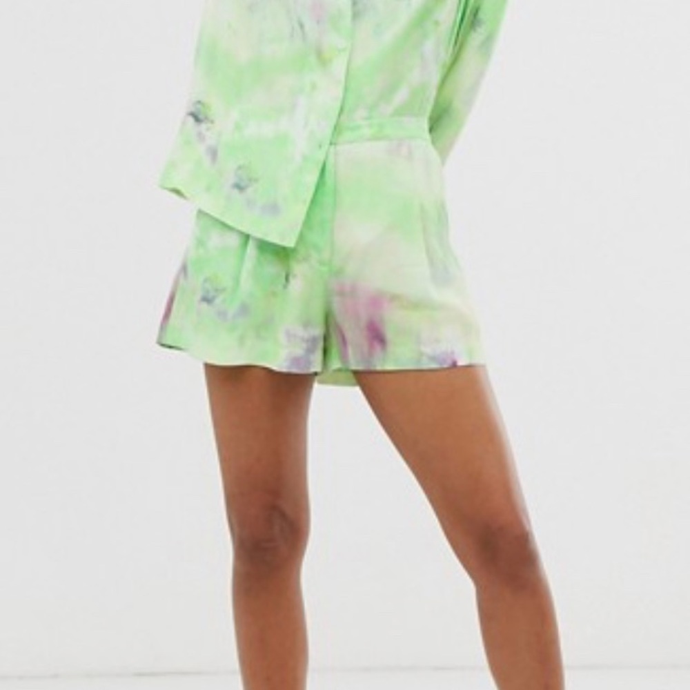 & Other Stories High-Waisted Tie Dye Shorts - Sz.2 - Picture 3 of 12